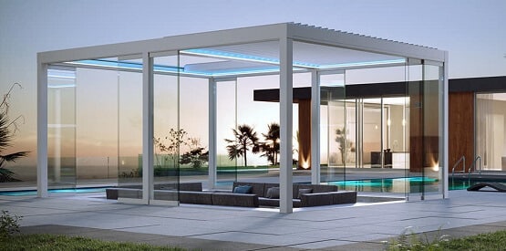 pergolas aluminio - Buscar con Google  Cerramientos terrazas, Porches  cubiertos, Pergolas de aluminio